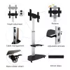 Techly supporto a pavimento con carrello TV LCD/LED/Plasma 37-70 pollici bianco