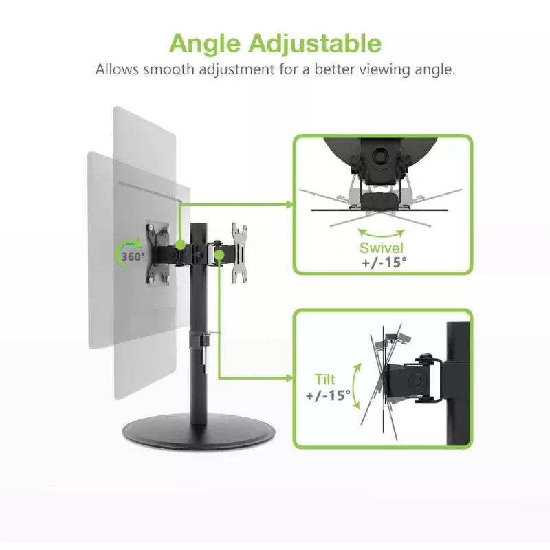 Techly ICA-LCD 402 supporto monitor / stand 81,3 cm (32 pollici) da tavolo nero