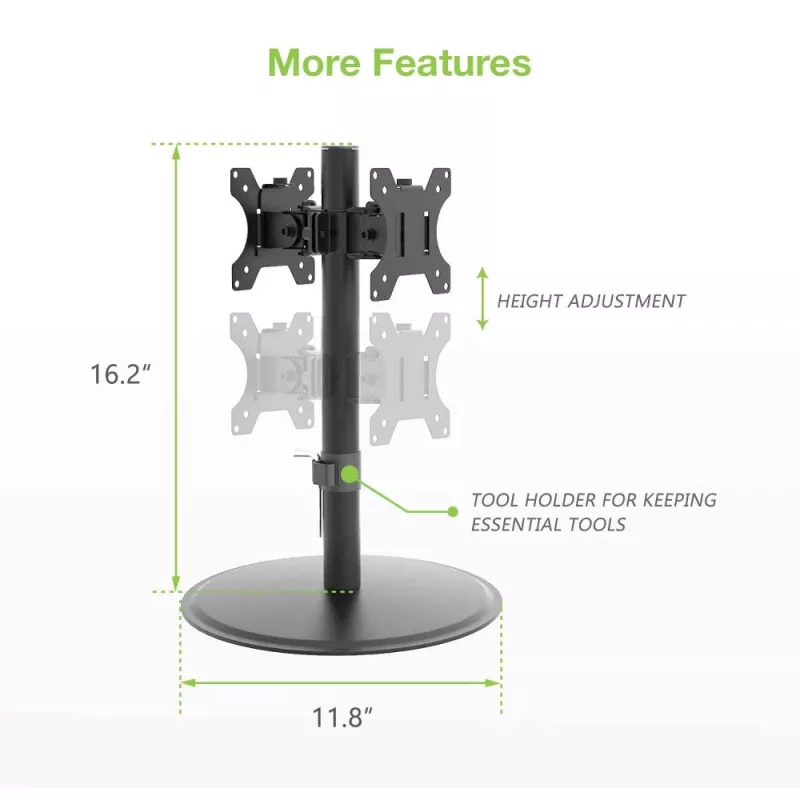 Techly ICA-LCD 402 supporto monitor / stand 81,3 cm (32 pollici) da tavolo nero