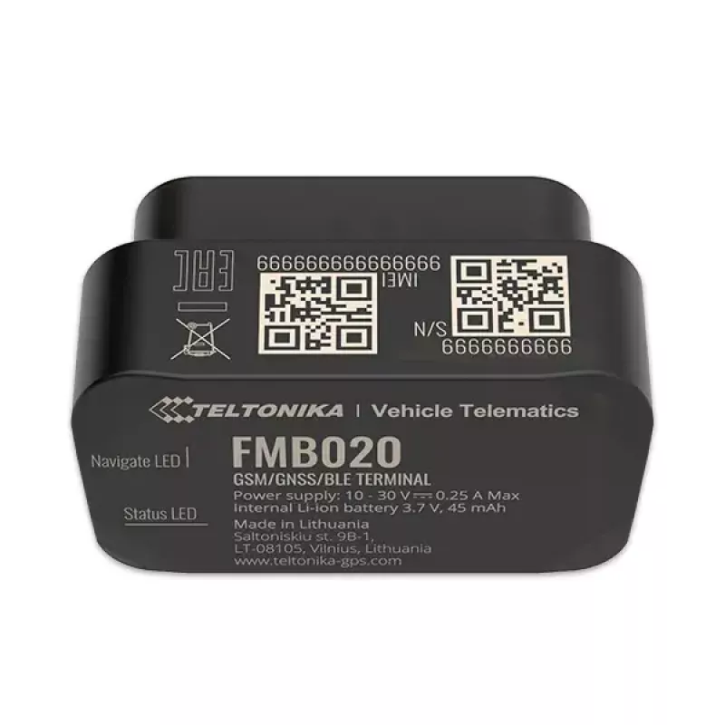 GPS tracker Teltonika FMB020 auto nero resistente alla polvere 0,128 GB