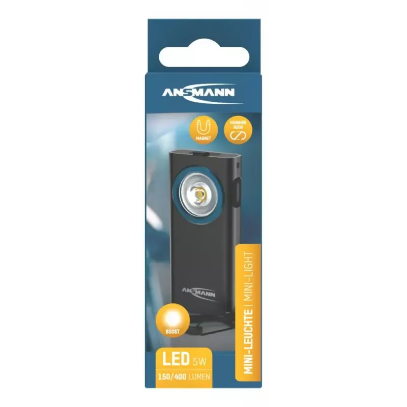Torcia portachiavi Ansmann ML400R nera LED 5W ricaricabile USB
