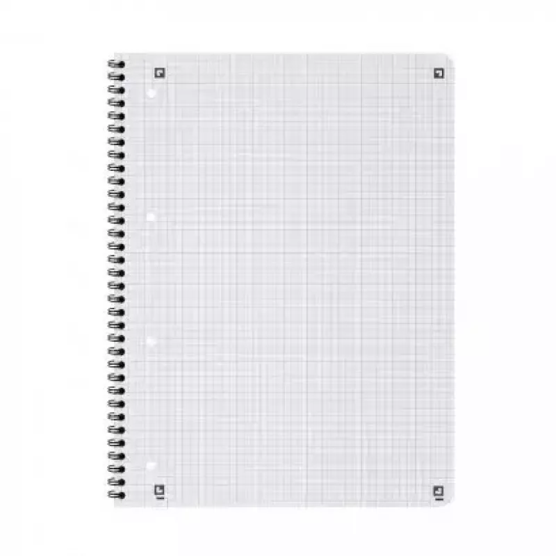 Quaderno Oxford 400121610 A4+ 160 fogli nero grigio