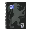 Quaderno Oxford 400121610 A4+ 160 fogli nero grigio