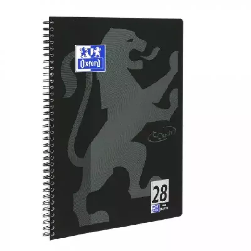 Quaderno Oxford 400121610 A4+ 160 fogli nero grigio