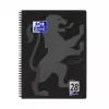 Quaderno Oxford 400121610 A4+ 160 fogli nero grigio