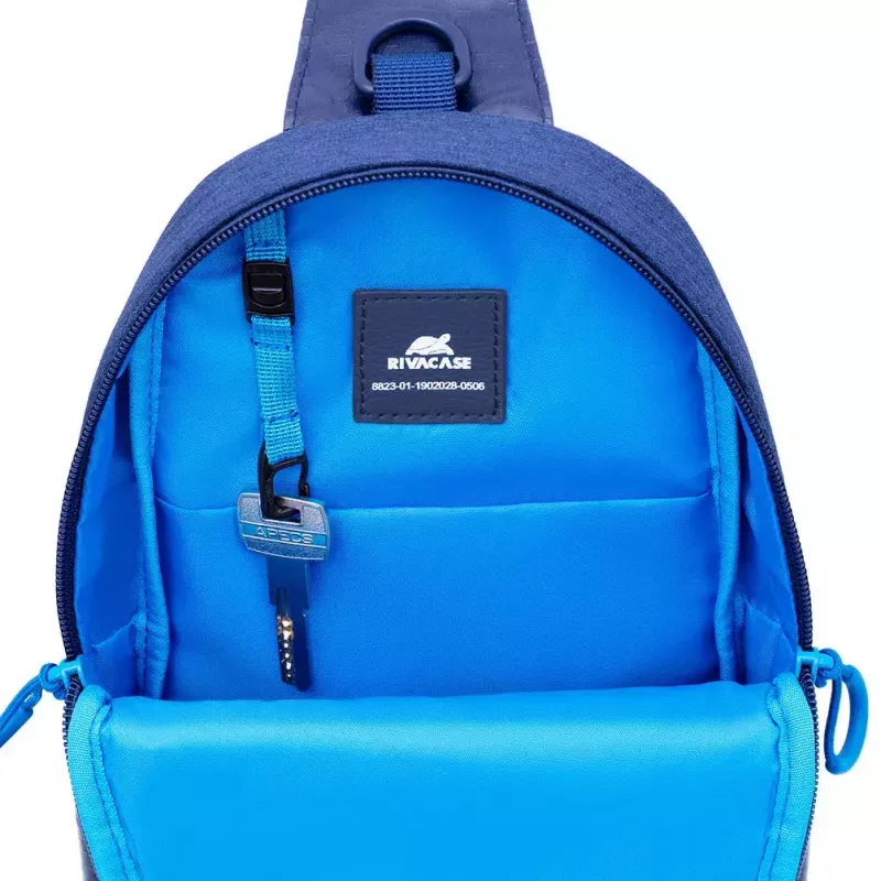 Borsa a tracolla Rivacase Dijon 25,6 cm (10,1 pollici) blu maniglia cinghia a spalla