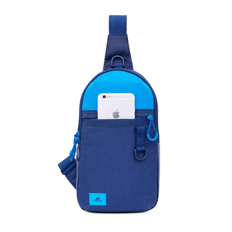 Borsa a tracolla Rivacase Dijon 25,6 cm (10,1 pollici) blu maniglia cinghia a spalla