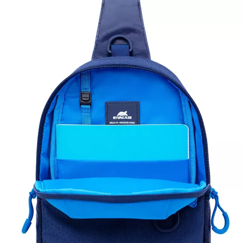Borsa a tracolla Rivacase Dijon 25,6 cm (10,1 pollici) blu maniglia cinghia a spalla