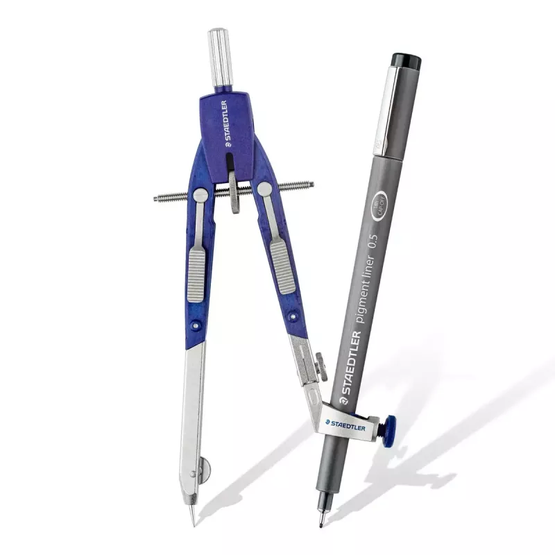 Staedtler Mars Comfort 552 02 Compasso a regolazione rapida con prolunga, blu