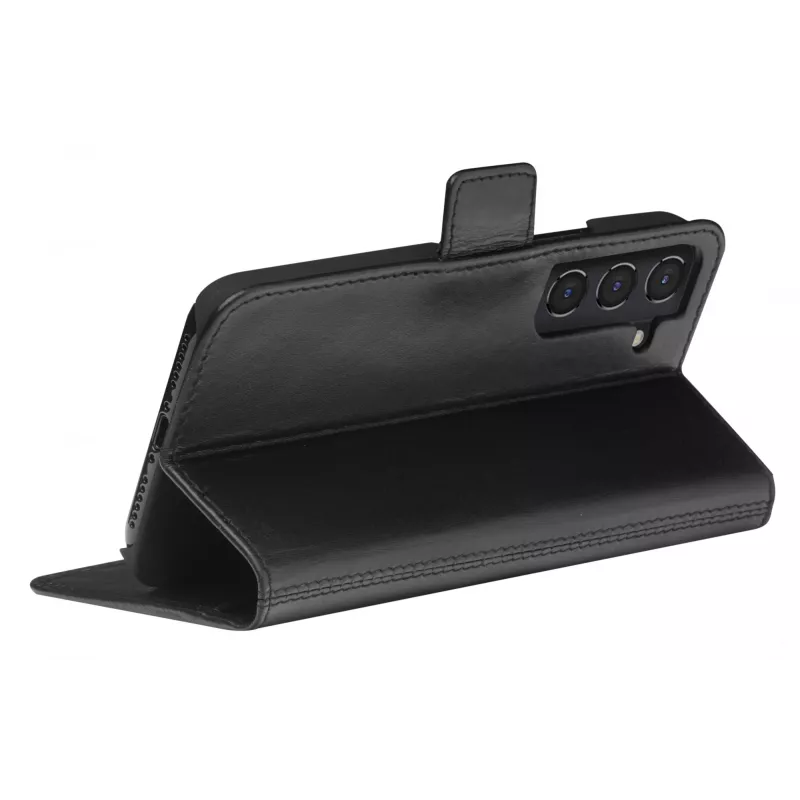 dbramante1928 Copenhagen Slim CSSSGTBL1434 custodia a libro per Samsung Galaxy S22, pelle granulata, nera
