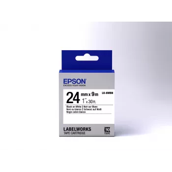 Cartuccia etichetta Epson Standard LK-6WBN nero/bianco 24mm (9m)