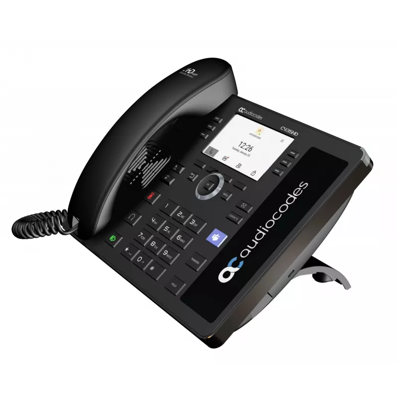 AudioCodes Teams C435HD-R telefono IP PoE GbE nero, telefono IP, nero, cornetta con filo, Android, SIP info, tasti