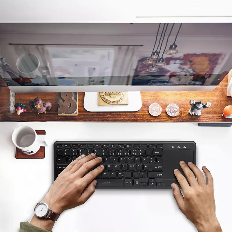 Tastiera LogiLink ID0188 Home RF wireless QWERTZ nera
