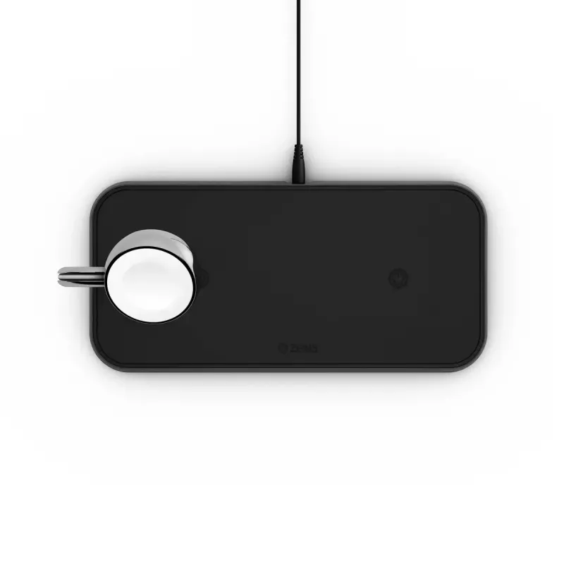 Caricabatterie wireless ZENS Dual+Watch alluminio nero