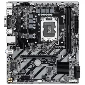GIGABYTE H810M S2H scheda madre - CPU Intel Core Ultra (Serie 2), VRM 4+1+2 fasi, fino a 6400MHz DDR5, 1xPCIe 4.0 M.2, 1GbE LAN, USB 3.2 Gen 1