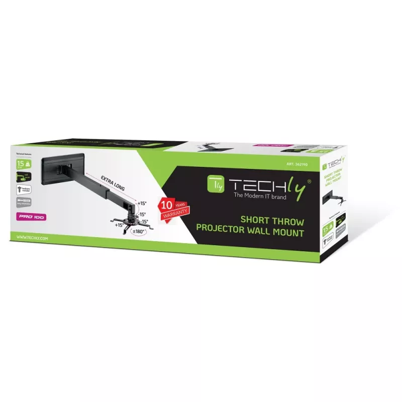 Techly ICA-PM 21 supporto proiettore a parete nero