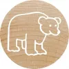Timbro Colop 165224 rotondo gomma legno 3 cm