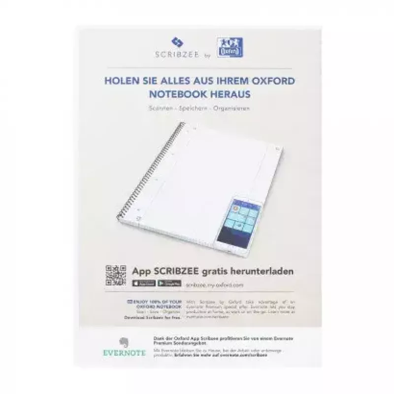 Blocco per appunti Oxford 100050356 A4 80 fogli Giallo