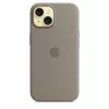 Custodia in silicone Apple iPhone 15 MagSafe Clay marrone