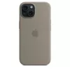 Custodia in silicone Apple iPhone 15 MagSafe Clay marrone