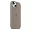 Custodia in silicone Apple iPhone 15 MagSafe Clay marrone