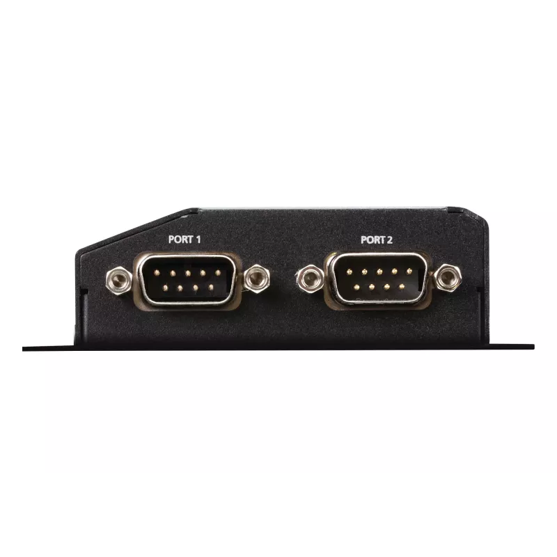 ATEN Altusen SN3002P server di dispositivi, 2 porte RS-232, LAN 100 Mb, montabile su scrivania, a parete o su guida DIN