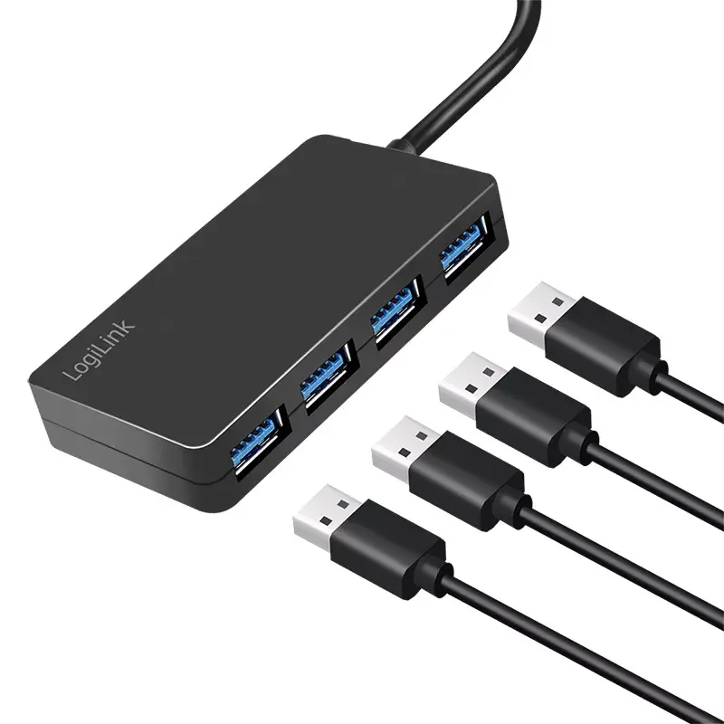 LogiLink hub USB 3.2 Gen1 a 4 porte nero 5000 Mbit/s ABS