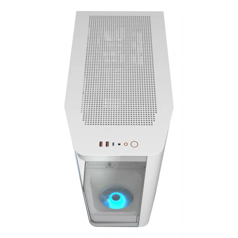 Case per PC Midi-Tower Cougar FV270 — bianco, supporta ATX/ EATX/ Micro-ITX, 2×3,5