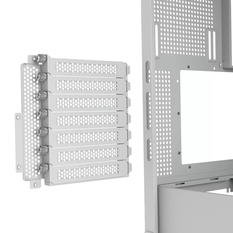 Case per PC Midi-Tower Cougar FV270 — bianco, supporta ATX/ EATX/ Micro-ITX, 2×3,5