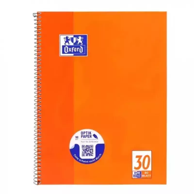 Quaderno per appunti Oxford 100050359 A4 80 fogli arancione