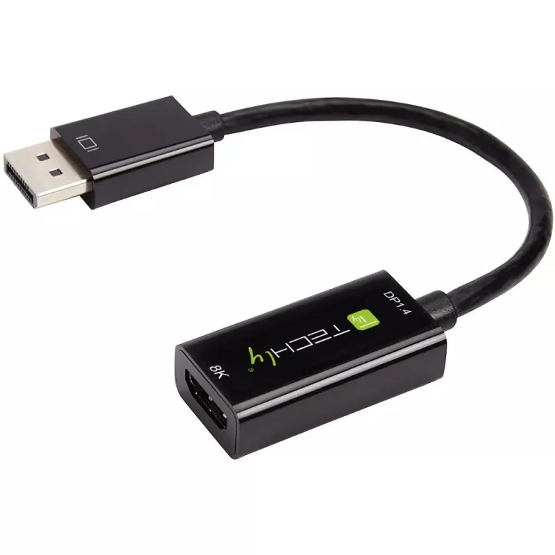 Techly IADAP-DP-HDMIF8K adattatore attivo da DisplayPort 1.4 (M) a HDMI (F), 8K, nero