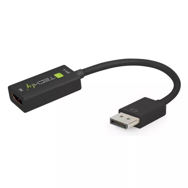 Techly IADAP-DP-HDMIF8K adattatore attivo da DisplayPort 1.4 (M) a HDMI (F), 8K, nero
