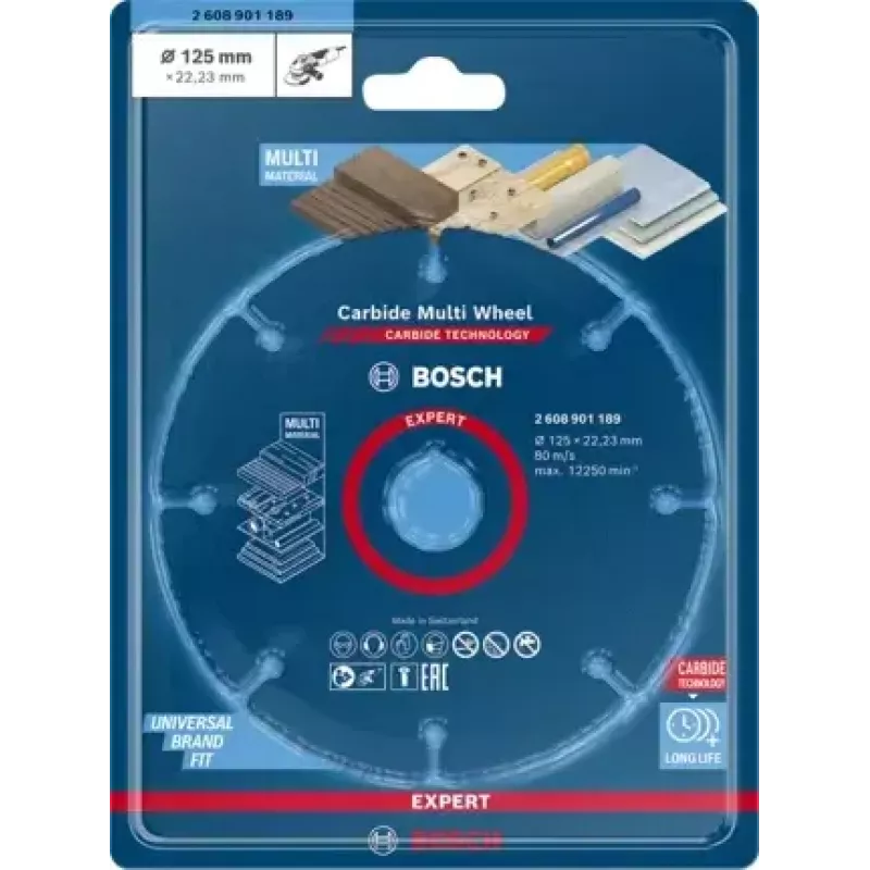 Bosch 2 608 901 189 accessorio per utensile rotante levigatura/taglio plastica, legno disco da taglio