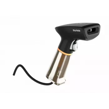 Scanner portatile per codici a barre SUNMI U2 2D USB nero — imager per la vendita al dettaglio, connessione USB con cavo