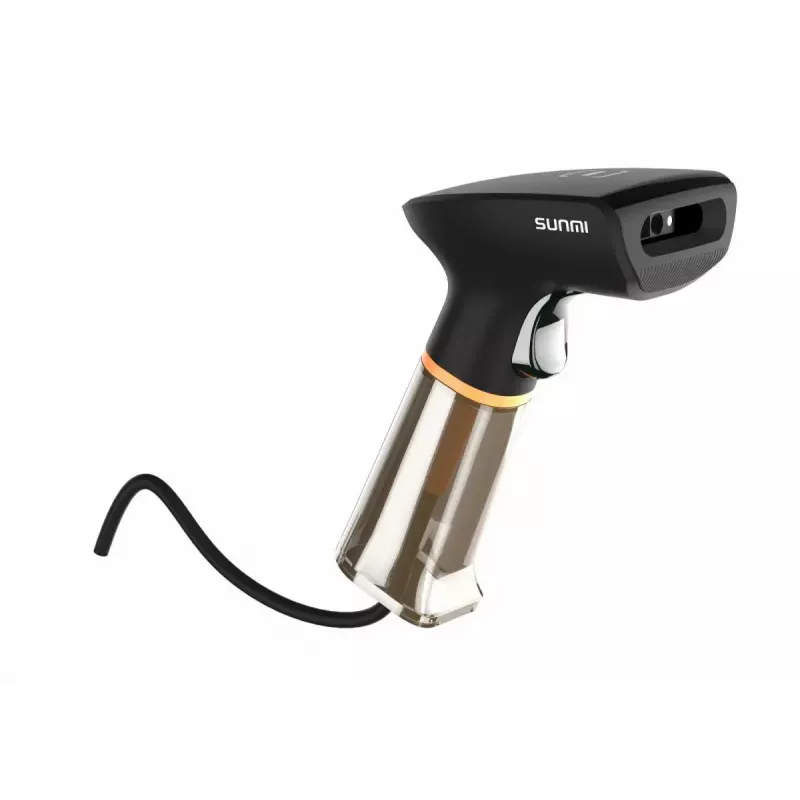 Scanner portatile per codici a barre SUNMI U2 2D USB nero — imager per la vendita al dettaglio, connessione USB con cavo