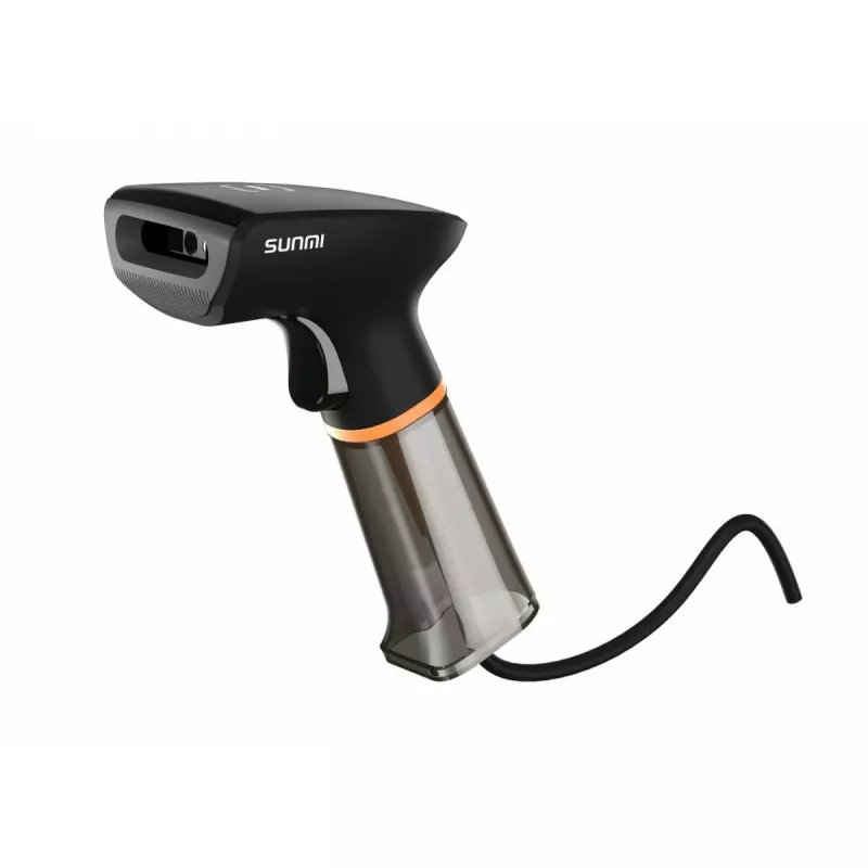 Scanner portatile per codici a barre SUNMI U2 2D USB nero — imager per la vendita al dettaglio, connessione USB con cavo