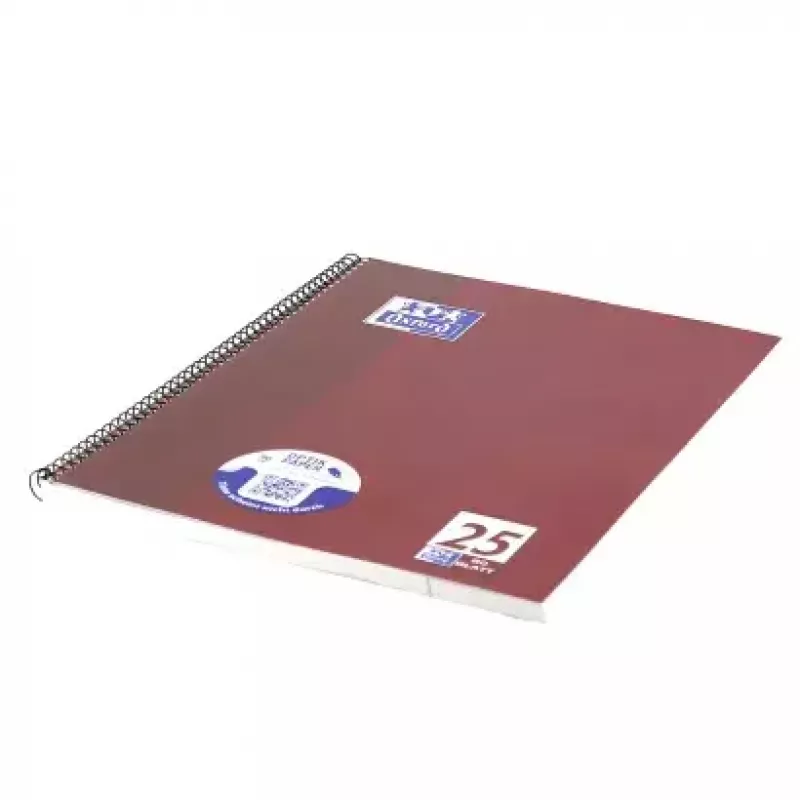 Quaderno Oxford 100050355 A4 80 fogli bordeaux
