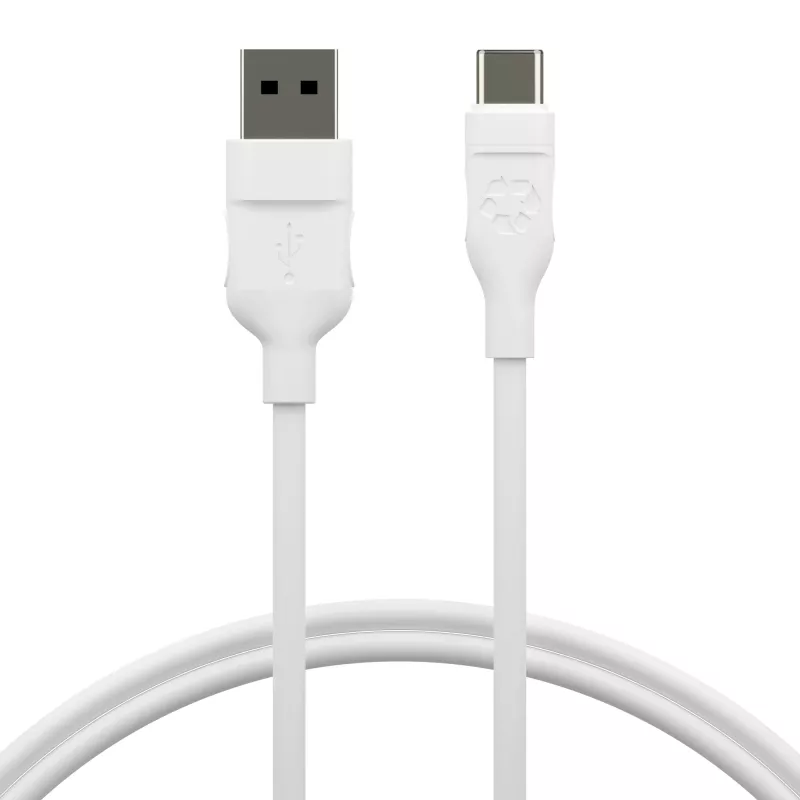 dbramante1928 re-charge CB25ACWH7090 cavo da USB-A a USB-C, USB 2.0, 2,5 m, 36 W, plastica riciclata, bianco