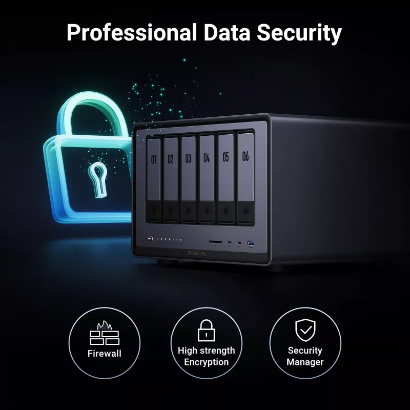 NAS desktop Ugreen DXP6800 Pro Intel® Core™ i5 8 GB DDR5 grigio, nero
