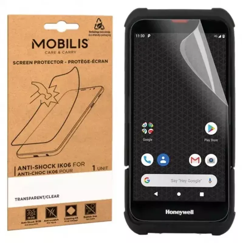 Mobilis 036255 pellicola protettiva antiurto IK06 per Honeywell EDA52 / EDA56 / EDA57, trasparente