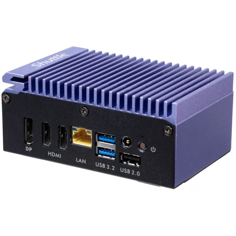 Shuttle Edge PC SPCEL12 mini PC industriale, Intel Celeron J6412 2 GHz, USFF 0,46 l, HDMI, DisplayPort, lettore di schede