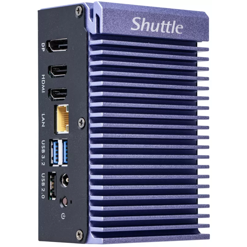 Shuttle Edge PC SPCEL12 mini PC industriale, Intel Celeron J6412 2 GHz, USFF 0,46 l, HDMI, DisplayPort, lettore di schede
