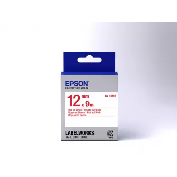 Epson cartuccia etichetta Standard LK-4WRN rosso/bianco 12 mm (9 m)