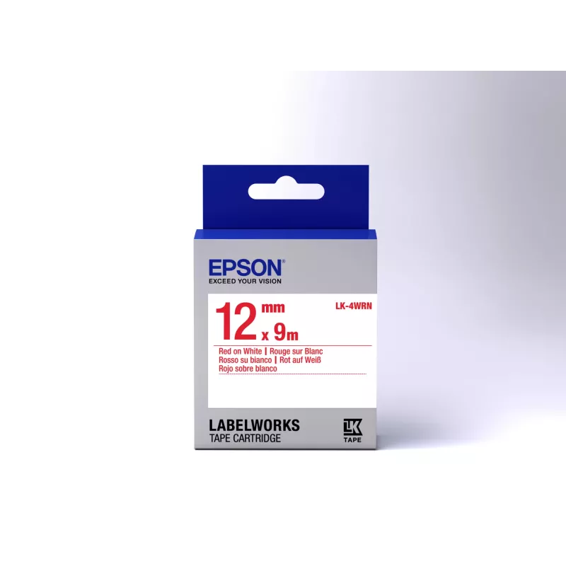 Epson cartuccia etichetta Standard LK-4WRN rosso/bianco 12 mm (9 m)