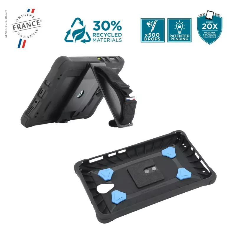 Custodia Mobilis Galaxy Tab Active5 8'' cover 360° rotabile cinturino supporto
