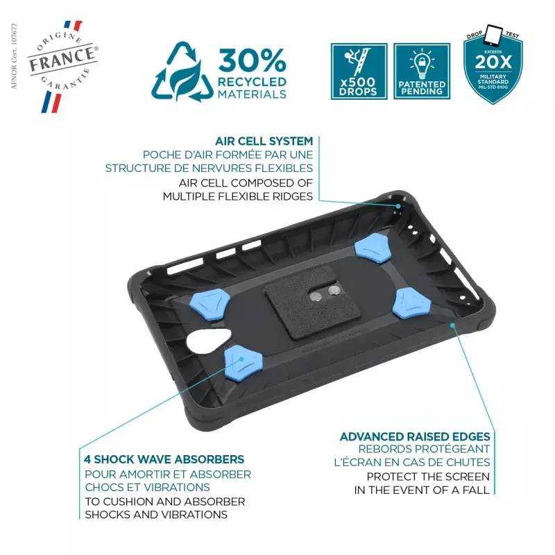 Custodia Mobilis Galaxy Tab Active5 8'' cover 360° rotabile cinturino supporto