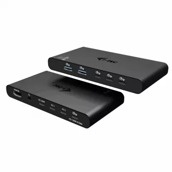 Docking station KVM i-tec per 2 host HDMI, interfaccia host USB-C, PD 2×100W, 4K@60Hz, 2×USB-A