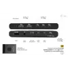 Docking station KVM i-tec per 2 host HDMI, interfaccia host USB-C, PD 2×100W, 4K@60Hz, 2×USB-A