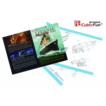Puzzle 3D Cubicfun Titanic Big T4011H — 1024 pezzi, modellino nave in scala