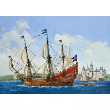Modellino veliero Revell VASA kit 1:150 lunghezza 455 mm altezza 345 mm